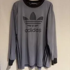 「希少カラー」80s adidas ビッグロゴ ロンT M