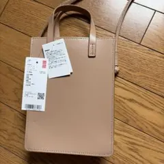 UNIQLO レザータッチミニハンドルショルダーバッグ 31 Beige