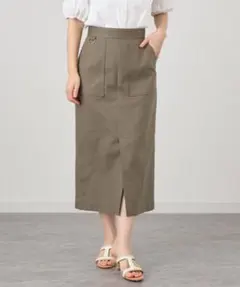 ANAYI タイトスカート カーキ Dカン付き