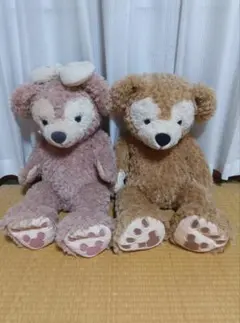 ディズニー・ダッフィー・シェリーメイ 2点セット 特大ぬいぐるみ 中古品