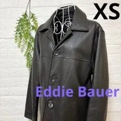 美品⭐️1点限り❤️Eddie Bauerメンズ本革レザージャケット黒XS使用頻度少