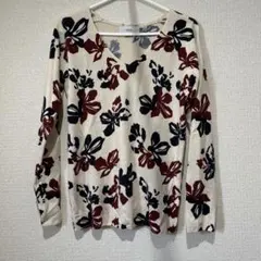 AZUL BY MOUSSY 花柄ニット 長袖 Vネック