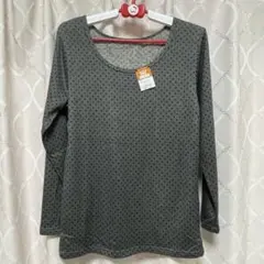 【新品】裏起毛インナー 肌着 ドット柄 LL