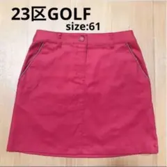 23区GOLF ショート丈スカート ピンク 61 アップリケ ワッペンのサムネイル