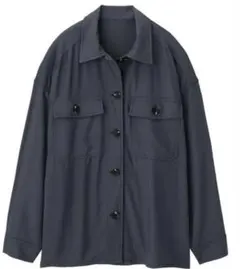 GU 長袖シャツ 男女兼ダークブルーM