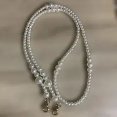 ホワイトパール スマホショルダーストラップ