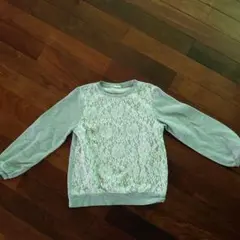 レース付きグレー トレーナー 150cm