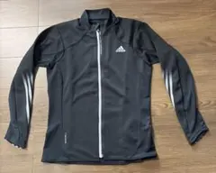 メンズ　adidas ブラック ジップアップジャケット