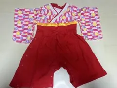 赤ちゃん用 着物スタイルロンパース 80 お食い初め　お正月 100日祝い