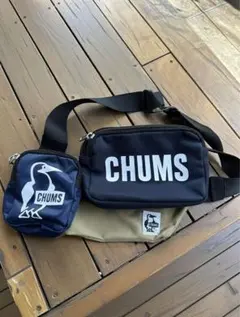 CHUMS ボディバッグ ネイビー/ベージュ