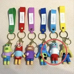 スポンジボブ　ビキニタウン　魚　ビキニボトム　シリコンキーホルダー　1点