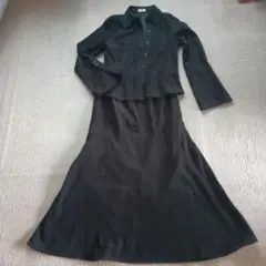 セール！ orto 黒 スエード風 スカートセットアップ M