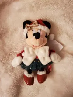 ディズニー クリスマス 2025 ミニーマウス ぬいぐるみバッジ ぬいば