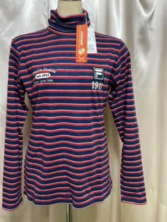 FILA ストライプ柄 タートルネック Tシャツ Lサイズ