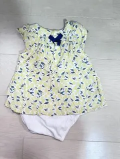 petit main 花柄ロンパース 80