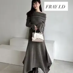 オフショルアシメヘムニットワンピース FRAY I.D フレイアイディー