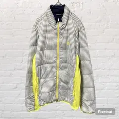 12001 アディダス キルティングジャケット ダウンジャケット L グレー