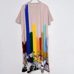 グラニフ　半袖ロング丈ワンピース 中村佑介デザイン　アクリルガッシュのサムネイル