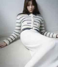 FRAY I.D ダブルサテンストレートスカート LGRY