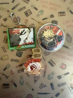 ヒロアカ 爆豪勝己 キーホルダー 缶バッジ まとめ売り