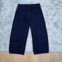 UNIQLO ダークブルー ジーンズ 36バギーカーブジーンズ