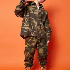 ✨美品✨迷彩服 ダンス衣装 ヒップホップ HIPHOP 子供服 サイズ140
