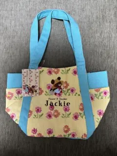 くまのがっこう　Jackie 花柄トートバッグ