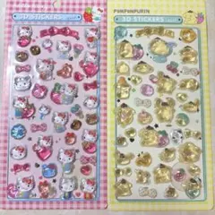 大特価！キティ　ポムポムプリン　ボンボンドロップシール　2枚セット