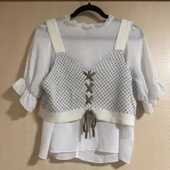 【セットアイテム】2WAYニットビスチェSET