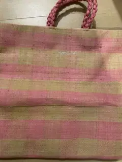 agnes b. かごバッグ ピンク ボーダーのサムネイル