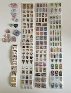 (41)おすそ分け シール 食べ物 飲み物 スイーツ パッケージ 韓国