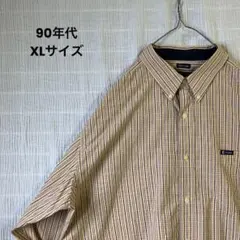 ボタンダウンシャツ ラルフローレン チャップス XLチェック 黄色 ポスト投函