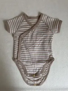 UNIQLOベージュボーダー柄　半袖肌着　60サイズ