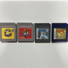 ポケットモンスター　ピカチュウ、赤、銀、金 ゲームボーイカラー　ソフト4本セット