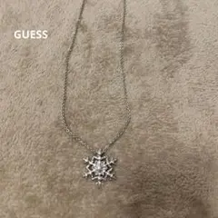 美品　GUESS スノーフレーク ネックレス シルバー