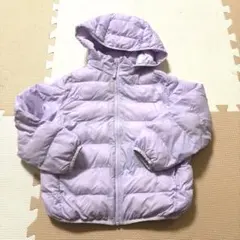ラベンダー フード付き 中綿コート UNIQLO ダウンジャケット 紫 120