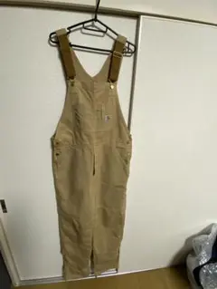 【Carhartt】ベージュ オーバーオール　32×32 美品