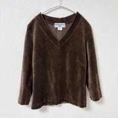 ナチュラルビューティーベーシック/ブラウン/Vネック /七分袖/レディース/