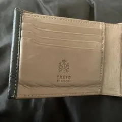 TAKEO KIKUCHI 二つ折り財布 グレー/ブラック