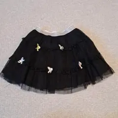 【エンジェルラブ】 パニエ チュールスカート 100〜130cm　リボン付き