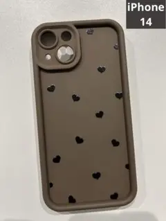 ブラウンハート 衝撃吸収 スマホケース Apple14 iPhone 傷防止