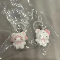 サンリオ　めじるしアクセサリー　マイメロディ　キティ　ふわふわスノー