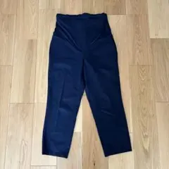 【美品】ユニクロ　スマートマタニティアンクルパンツ M ネイビー