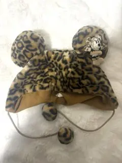 ミニー　ヒョウ柄　ファンキャップ　ディズニー　旧型