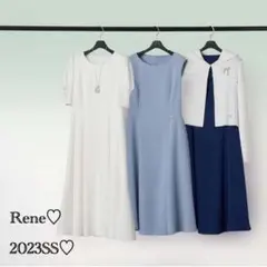 Rene♡ルネ♡ミルクホワイト♡Vネックワンピース♡36 Rene♡ルネ♡ミルクホワイト♡Vネックワンピース♡36 - メルカリ