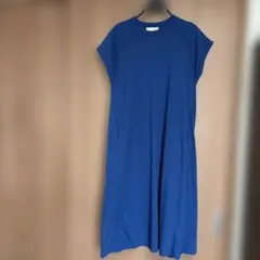 LOGOS DAYS 青 ノースリーブ ワンピース LL