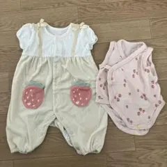 ⭐︎いちごロンパース　肌着　まとめ売り　60サイズのサムネイル