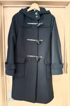 ネイビーダッフルコート フード付き