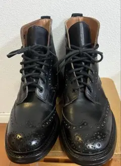 THOM BROWNE ウイングチップ ブーツ UK6.5 英国製 新品ソール - メルカリ