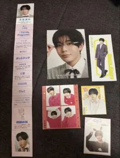 【長尾謙杜】切り抜き ＊推しおり＊キミ御守＊ハッピー４カット プロフ リムレス